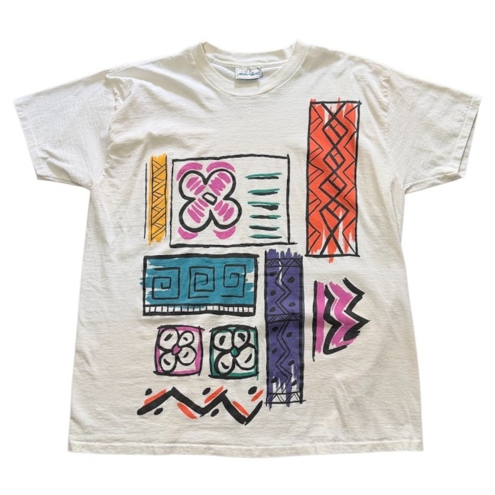 Vintage Jacques Moret 90s Abstract Art Floral Graphic Cottage Cute Core T-shirt